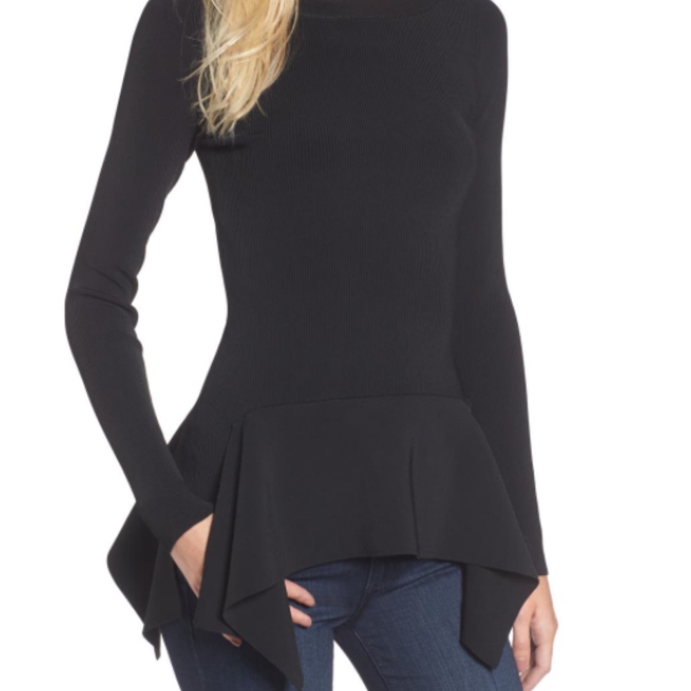 TROUVÉ Drape Hem Sweater Size XS Nordstrom
